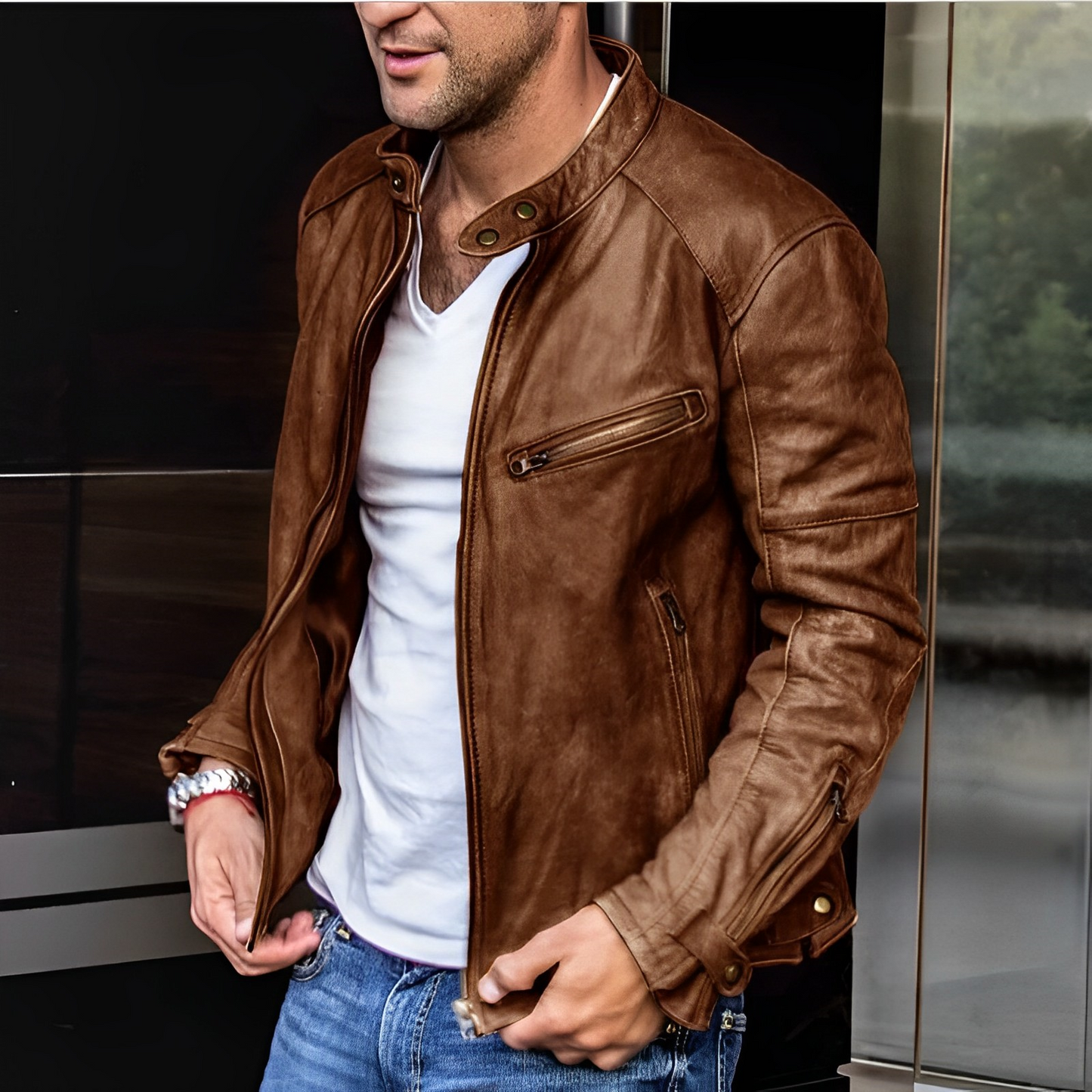 Dalton Leather Jacket Year-round style 