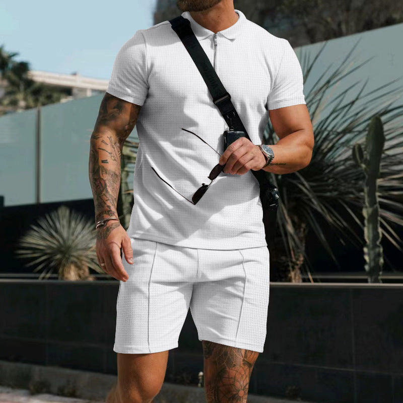 Two-piece polo and shorts set for men Sajan