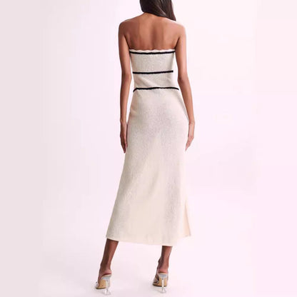 Arielle - Strapless Open Back Dress with Bow Women