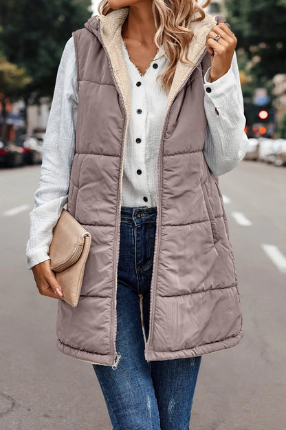 Double-sided hooded vest for women Payton