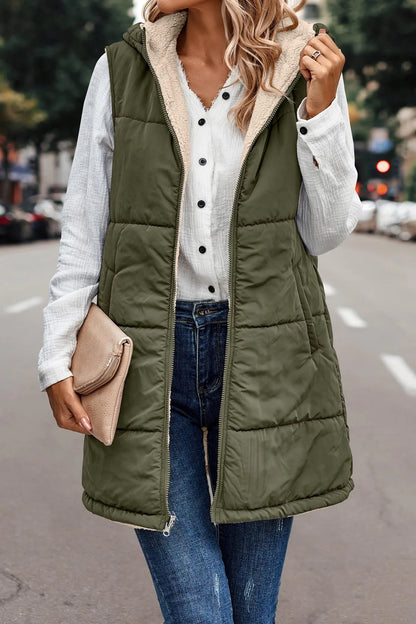 Double-sided hooded vest for women Payton