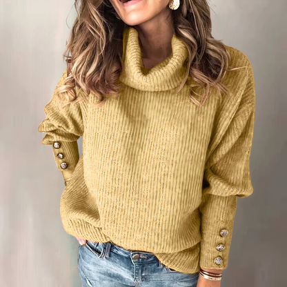 Elegant long-sleeved knitted sweater Peyton