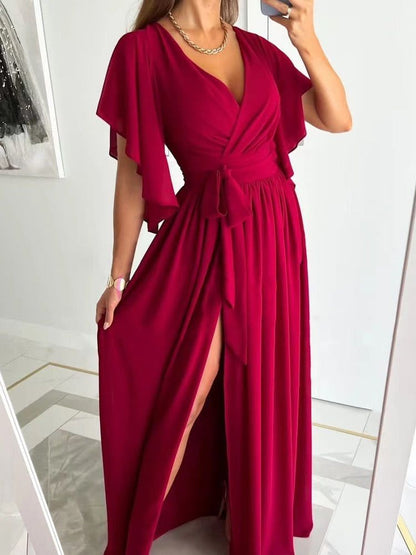 Chic maxi dress with slit Polina