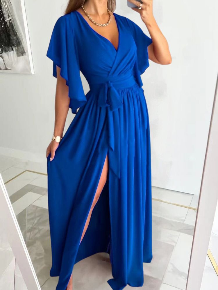 Chic maxi dress with slit Polina