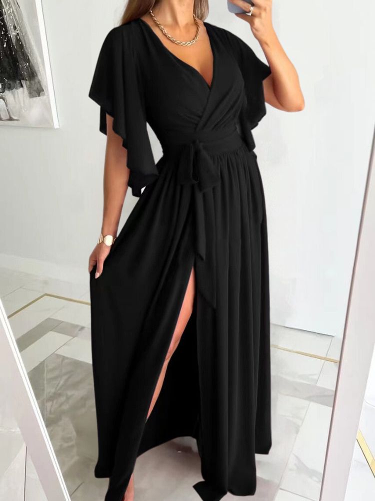 Chic maxi dress with slit Polina