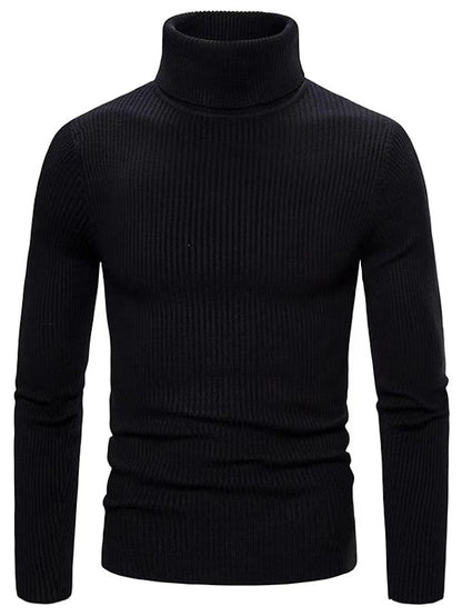 Brando - Men's wool sweater with collar 