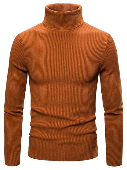 Brando - Men's wool sweater with collar 