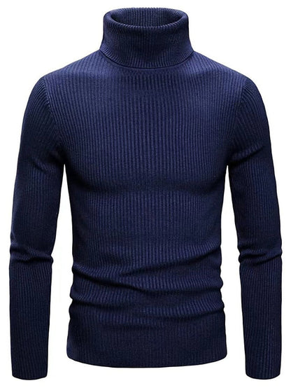 Brando - Men's wool sweater with collar 