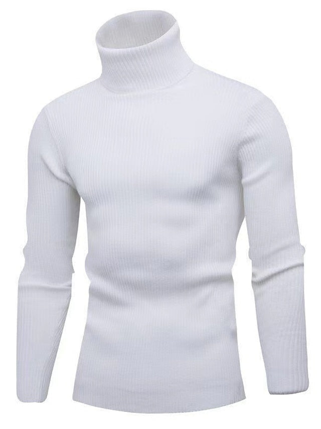 Brando - Men's wool sweater with collar 