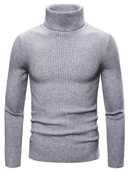 Brando - Men's wool sweater with collar 