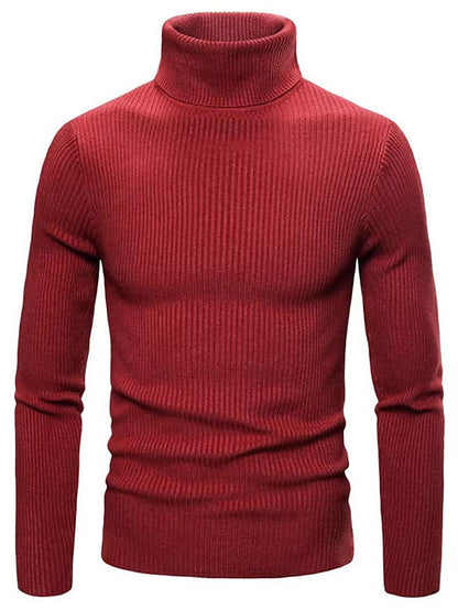 Brando - Men's wool sweater with collar 