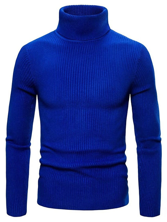 Brando - Men's wool sweater with collar 