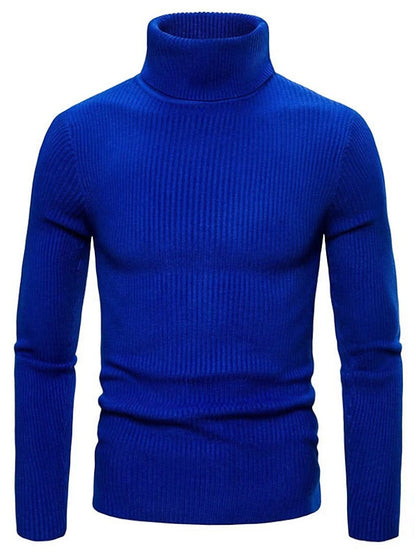 Brando - Men's wool sweater with collar 