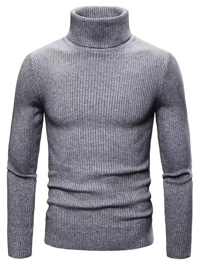 Brando - Men's wool sweater with collar 