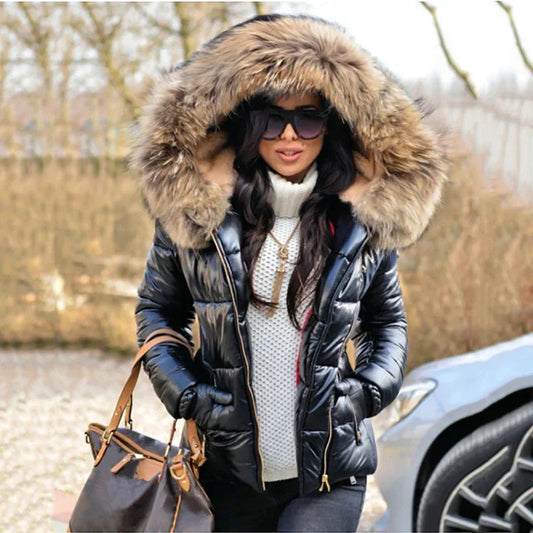 Stylish winter jacket with fur hood Rana