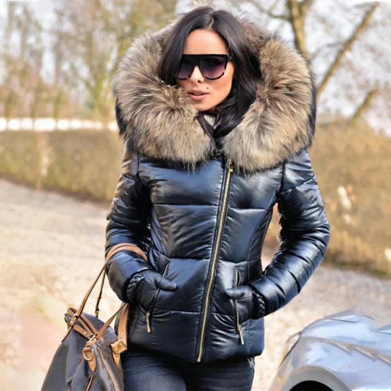 Stylish winter jacket with fur hood Rana