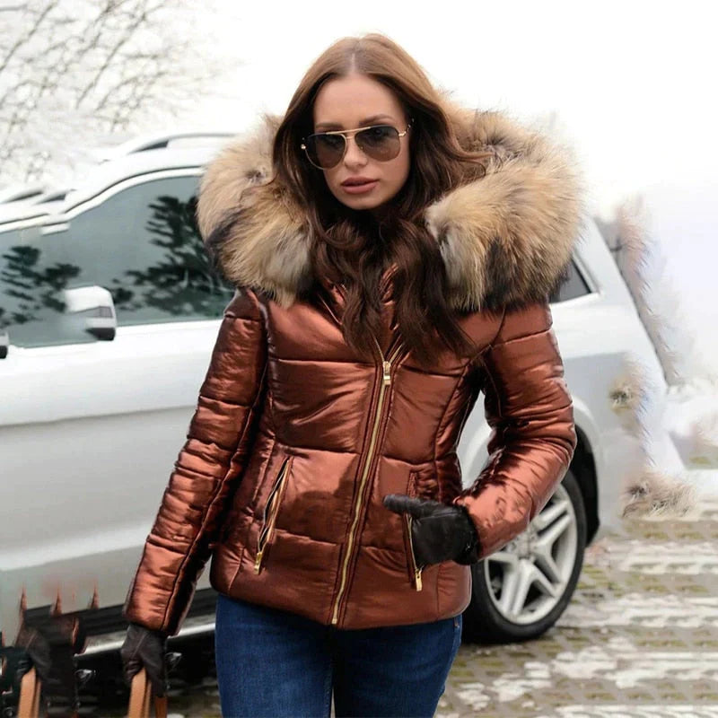 Stylish winter jacket with fur hood Rana