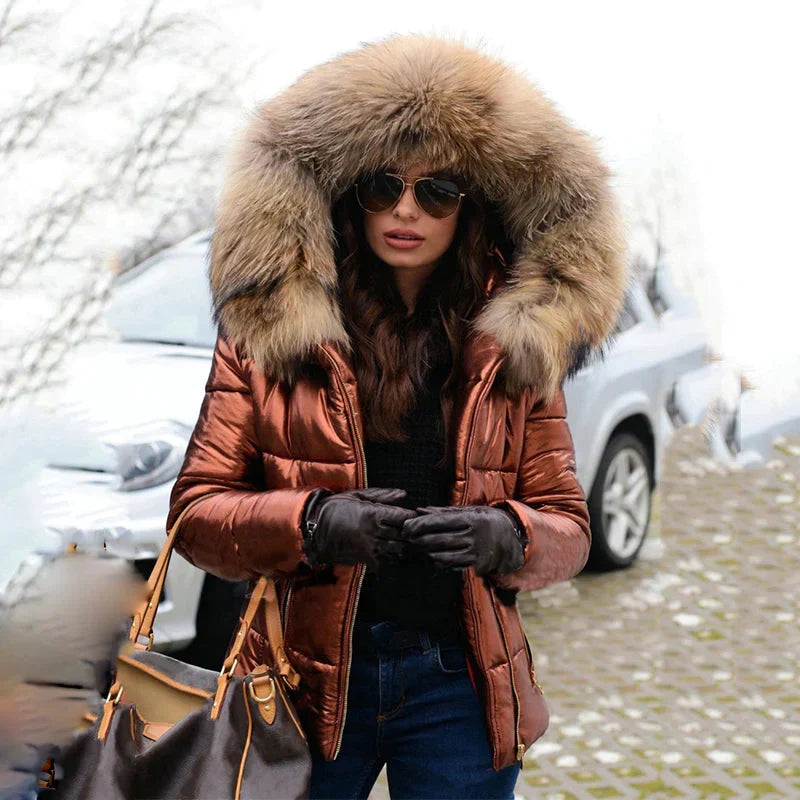 Stylish winter jacket with fur hood Rana