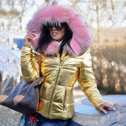 Stylish winter jacket with fur hood Rana