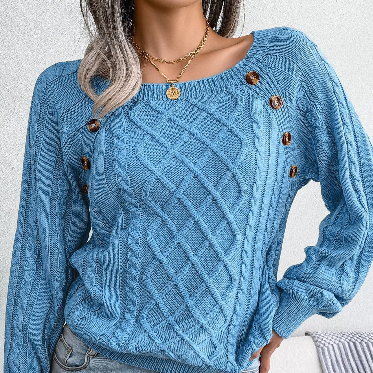 Elegant women's knitted sweater Adelinda