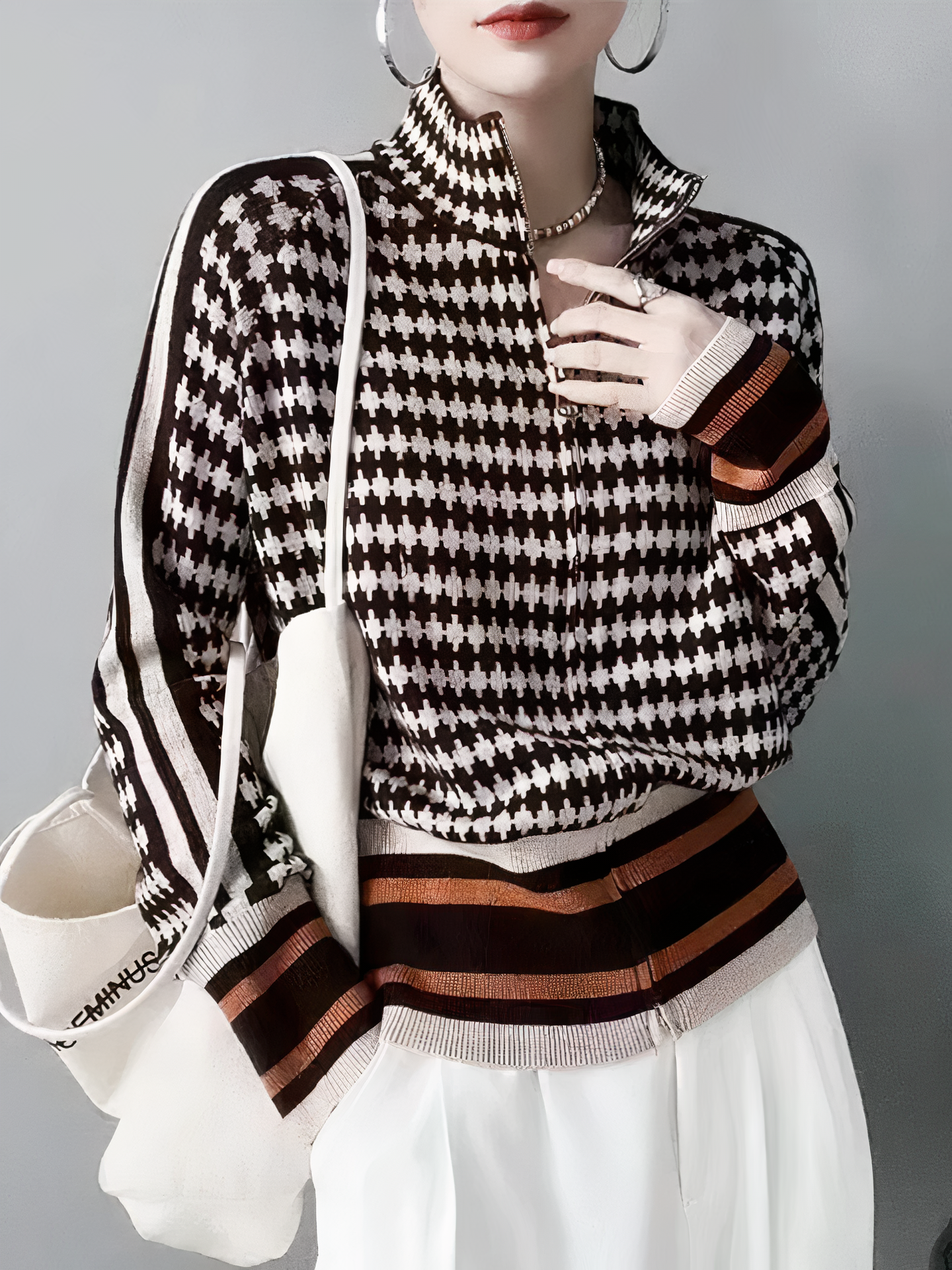 Checkered Cardigan Zari