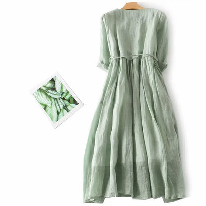 Suz Elegant Linen Dress