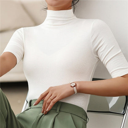 Seamless turtleneck sweater in classic style Esther