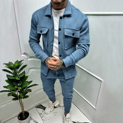 Men's 2-piece suede tracksuit Isidore