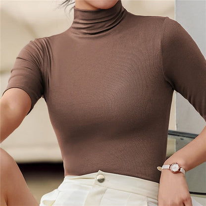 Seamless turtleneck sweater in classic style Esther