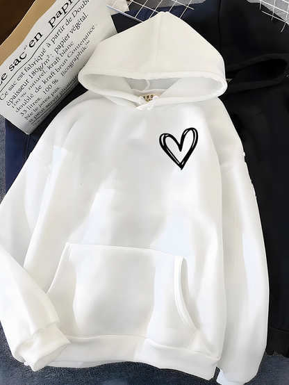 Women's Hoodie with Heart Motif Saylor