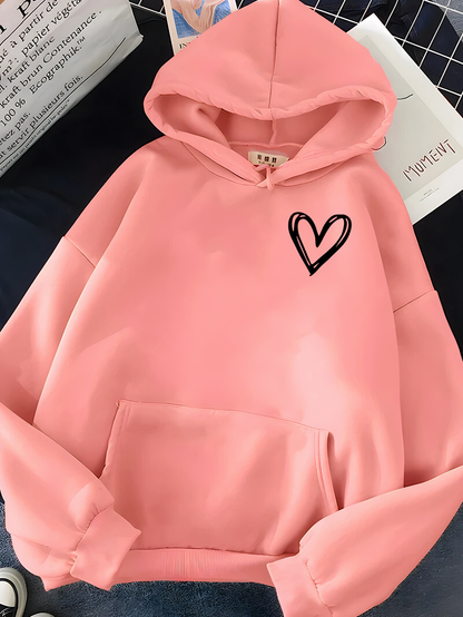 Women's Hoodie with Heart Motif Saylor