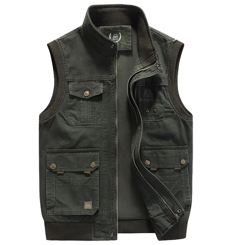 Vintage Multi-Pocket Vest for Men Faber