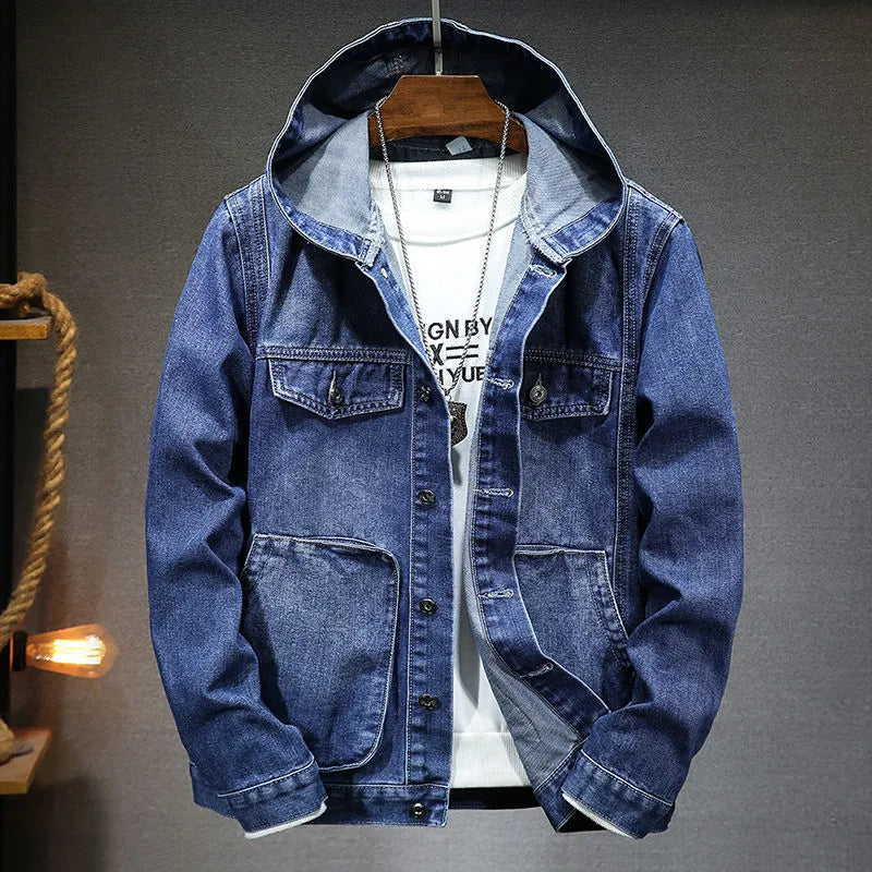 Classic denim jacket with hood Rainer