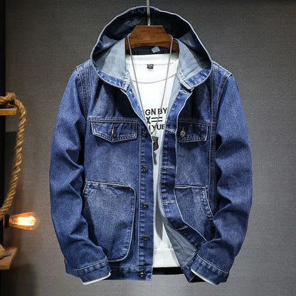 Classic denim jacket with hood Rainer