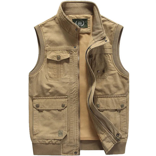 Vintage Multi-Pocket Vest for Men Faber