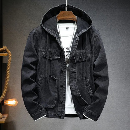 Classic denim jacket with hood Rainer