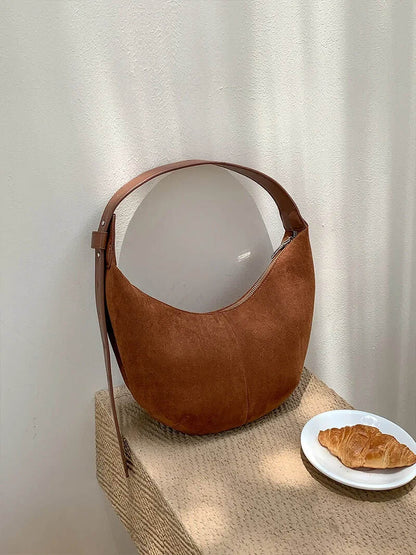 Lydia half moon faux leather bag