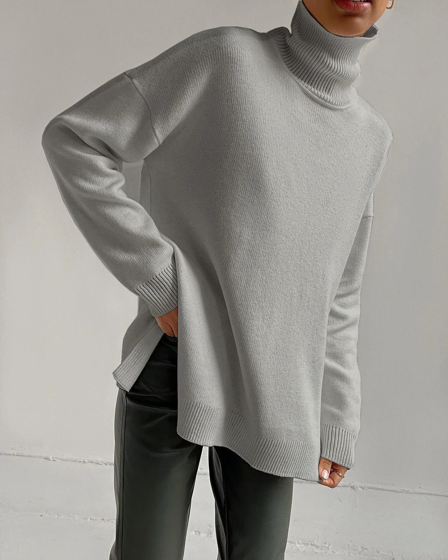 Turtleneck sweater with side openings Sutton