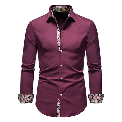 Stylish long-sleeved polo for men Derick