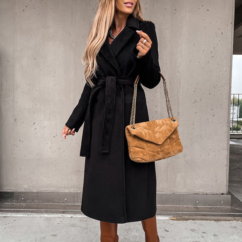 Elegant ladies wool coat Vera