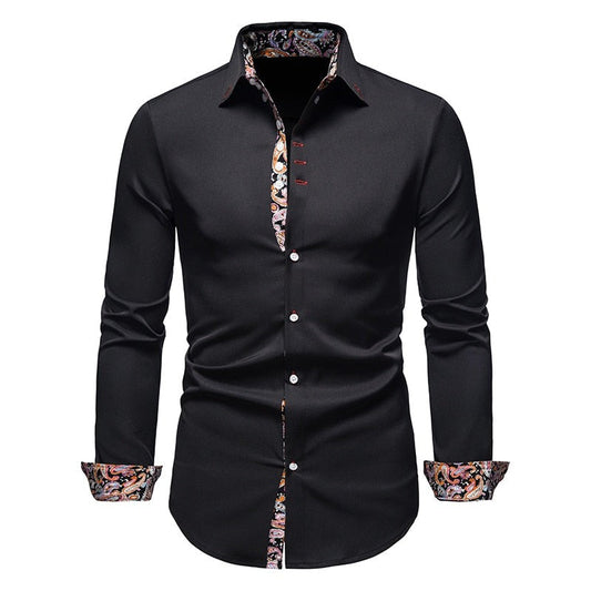 Stylish long-sleeved polo for men Derick