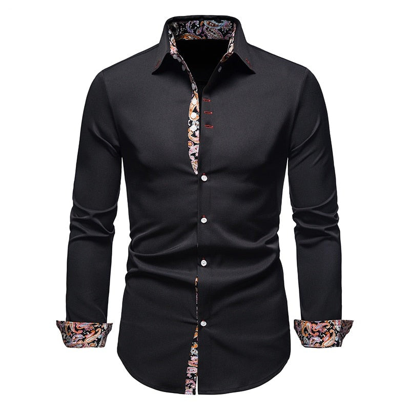 Stylish long-sleeved polo for men Derick