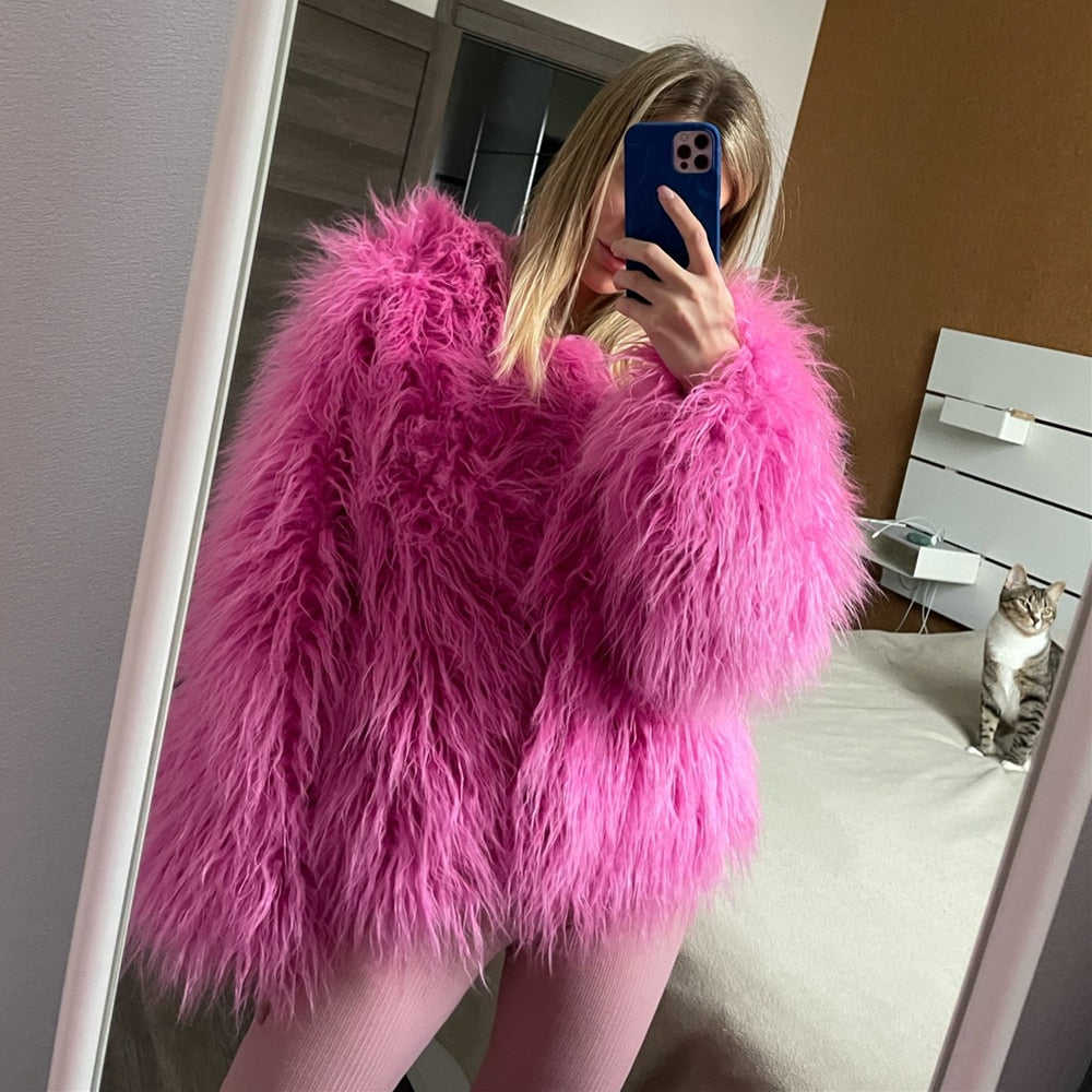 Fashionable fox fur coat for women Martina 