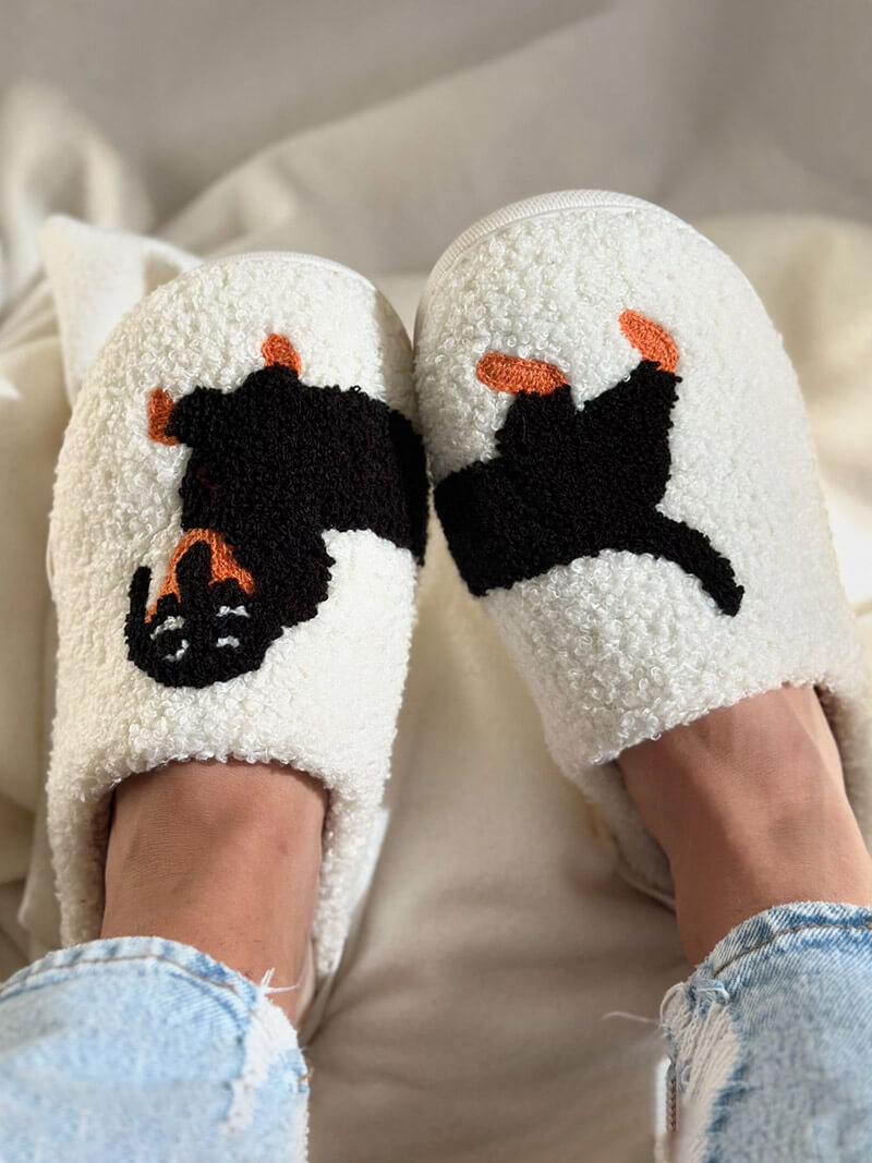 Dachshund winter slippers