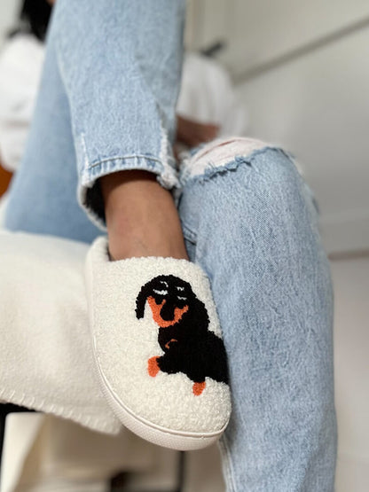 Dachshund winter slippers