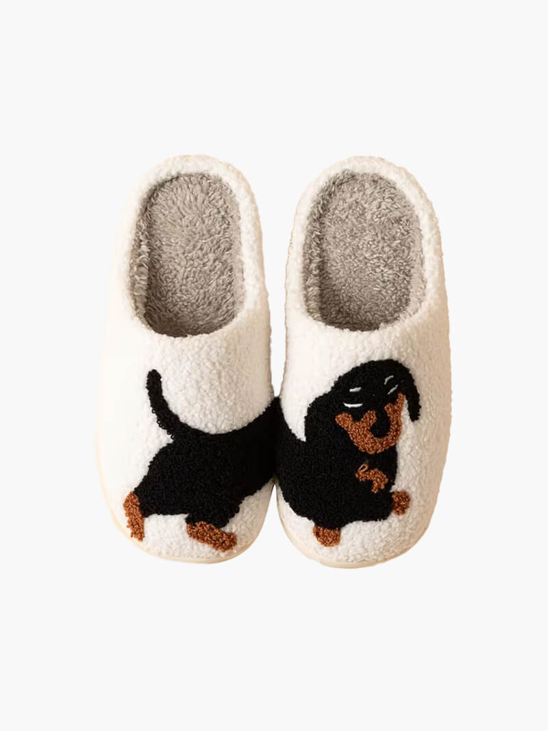 Dachshund winter slippers