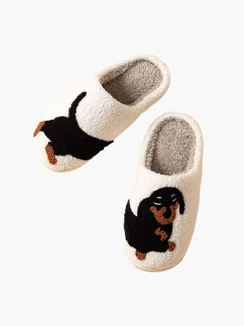 Dachshund winter slippers