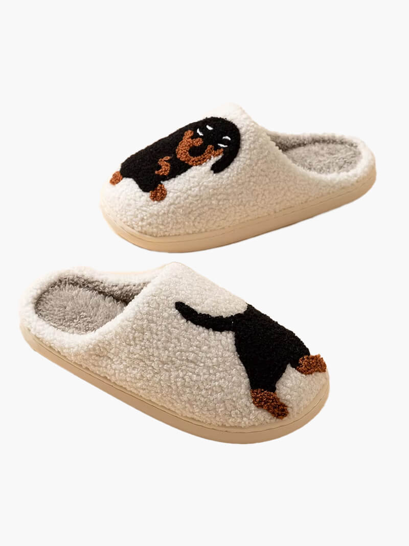 Dachshund winter slippers