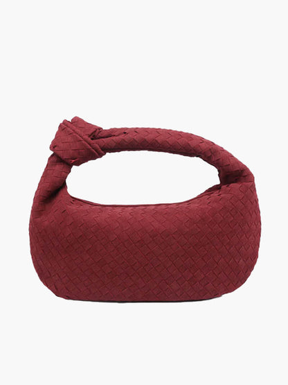 Medium suede braided bag