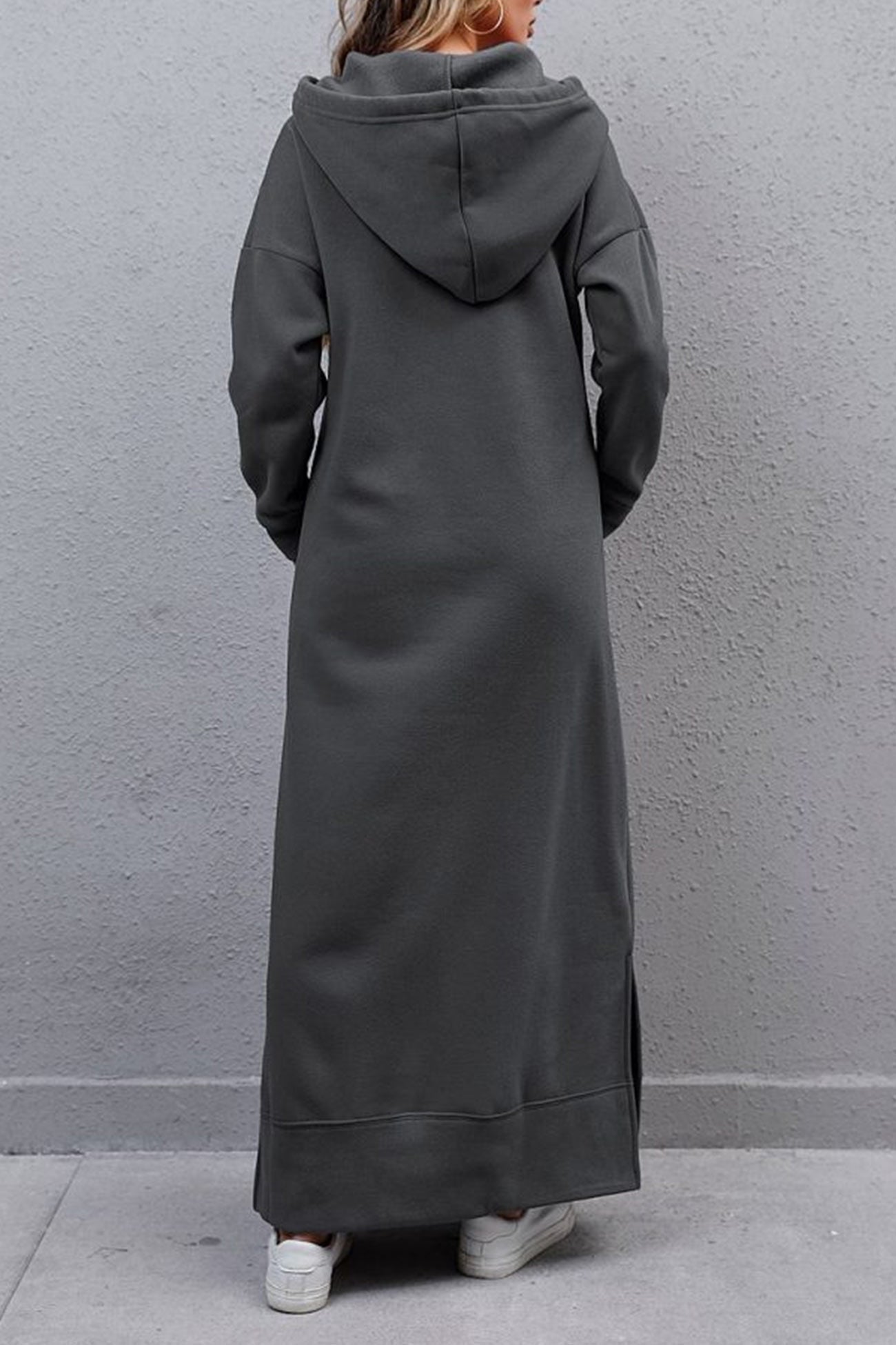 Hoodie Dress with Side Slits Caitlyn